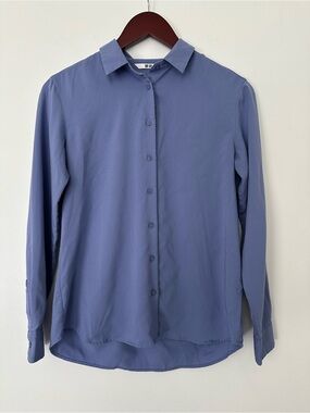 Women’s Classic Button-Up Shirt in Slate Blue